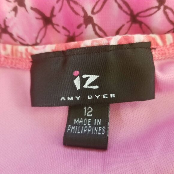 iZ Amy Byer, Girl Floral ruffle dress, coconut shell Buckle front - Size 12 - Picture 7 of 7